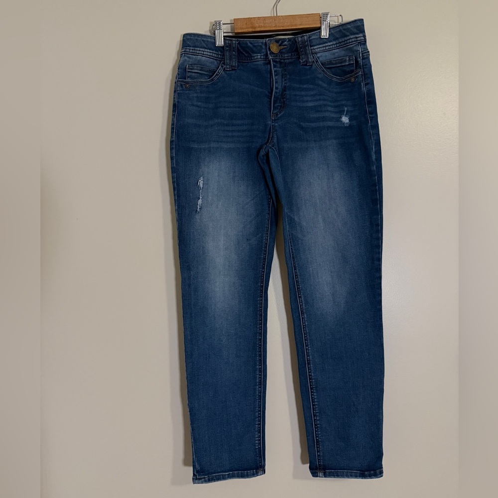 Democracy Womens Jeans Sz 6 Blue Ab Technology Denim Stretch Dark Wash Bottoms